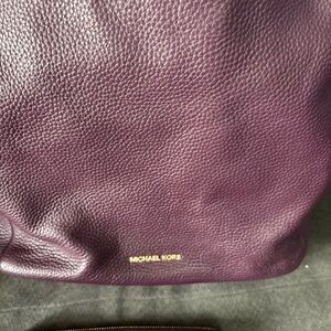 Michael Kors Deep Purple Shoulder Bag matching wallet